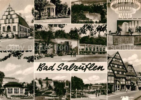 Bad Salzuflen Rathaus Leopoldsprudel See Kurklinik Tr