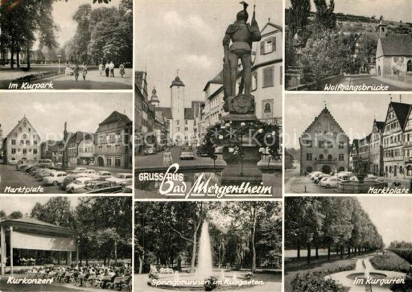 Bad Mergentheim Kurpark Marktplatz Kurkonzert Springbru