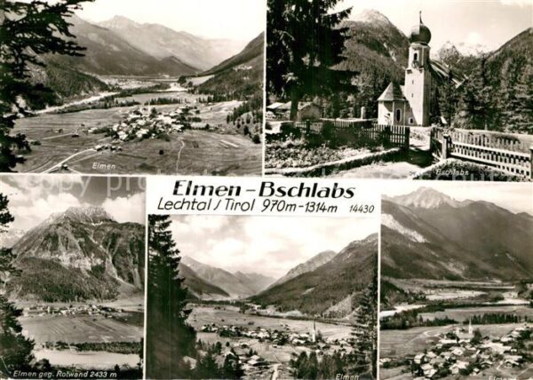 Bschlabs Panorama Elmen Kirche Alpen