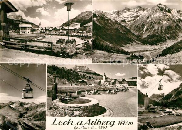 Lech Vorarlberg Gesamtansicht mit Alpenpanorama Bergbah