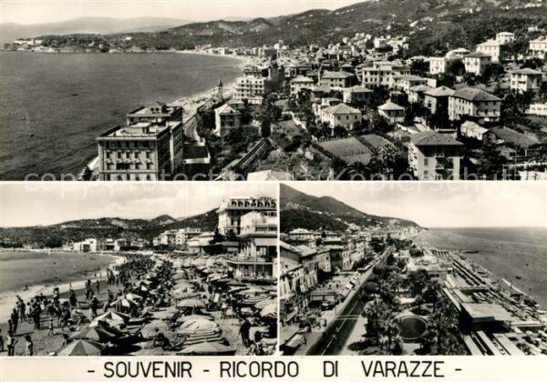 Varazze Panorama Küstenstadt Strand Promenade