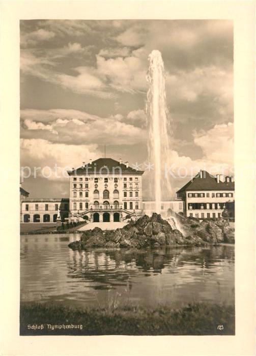 Muenchen Schloss Nymphenburg Fontäne