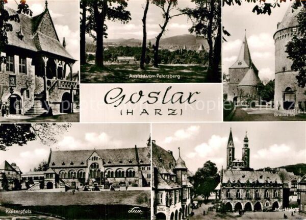 Goslar Rathaus Kaiserpfalz Ansicht vom Petersb