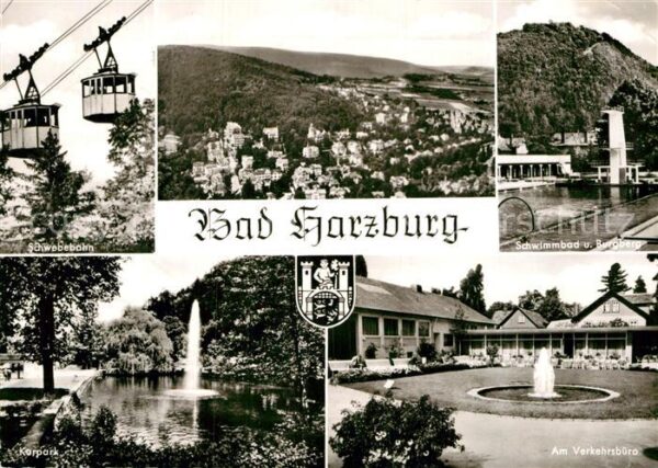 Bad Harzburg Schwebebahn Stadtpanorama Schwimmbad Bu