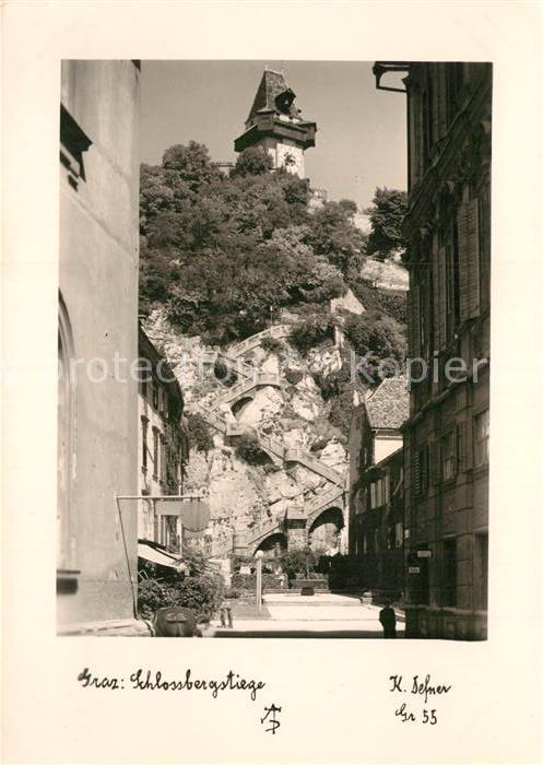 Graz Steiermark Schlossbergstiege Uhrturm