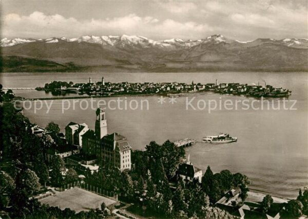 Bad Schachen Lindau Hotel am See Fähre Halbinsel Alpenkette