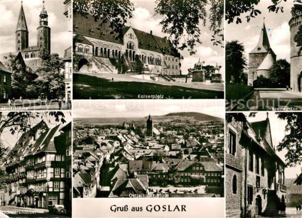 Goslar Marktkirche Fachwerkhäuser Kaiserpfalz