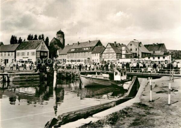 Wolgast Mecklenburg-Vorpommern Partie am Hafen Brücke