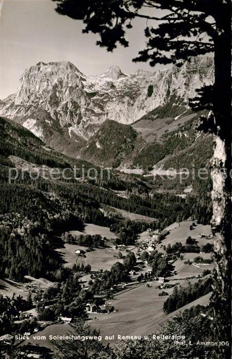 Ramsau Berchtesgaden Panorama Blick vom Soleleitungsweg Reit