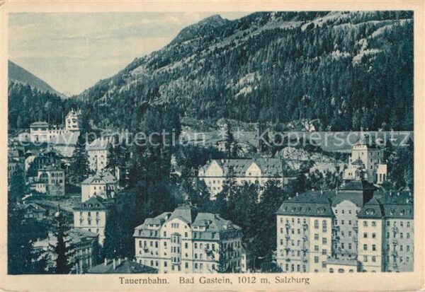 Bad Gastein Teilansicht mit Tauernbahn