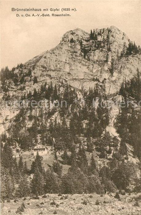 Oberaudorf Brünnsteinhaus mit Gipfel Bayerische Vo