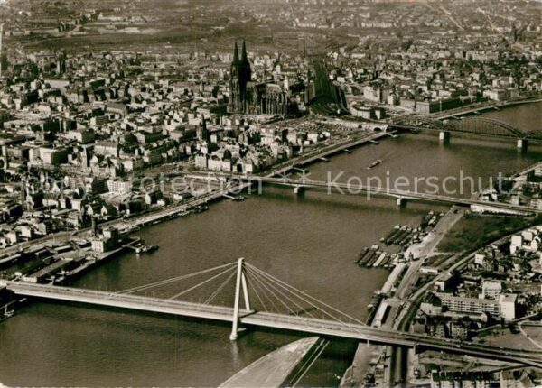 Koeln Rhein Severinsbrücke Deutzer Brücke Hohenzoll