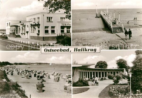 Haffkrug Ostseebad Strandhalle Brücke Strand Kurgarten