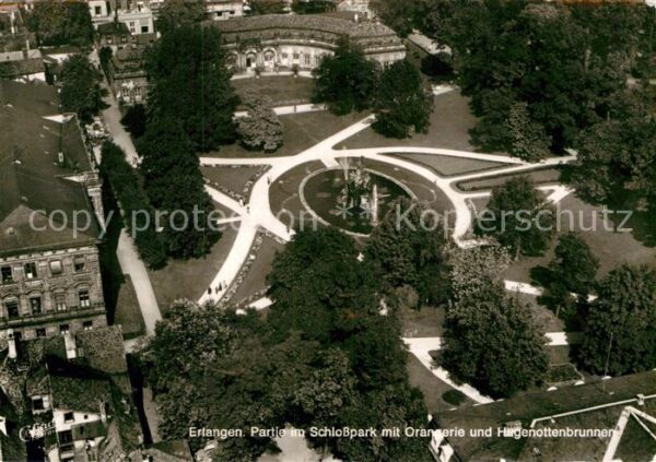 Erlangen Partie im Schlosspark mit Orangerie und