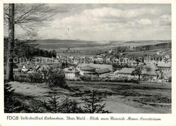 Bad Liebenstein FDGB Volksheilbad Blick zum Heinrich Ma