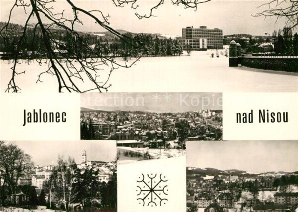 Jablonec nad Nisou Teilansichten Winterpanorama