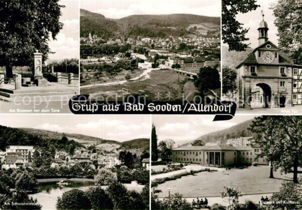 Bad Sooden-Allendorf Brunnen vor dem Tore Panorama Altes Tor