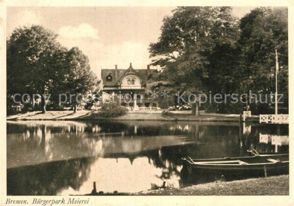 Bremen Bürgerpark Meierei Uferpartie am See