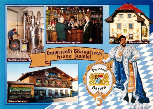 Zwiesel Niederbayern Bayerwald Bärwurzerei Hieke Wappen Köni