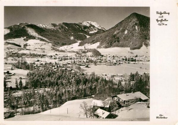 Ruhpolding Winterpanorama mit Hochfelln Chiemgauer