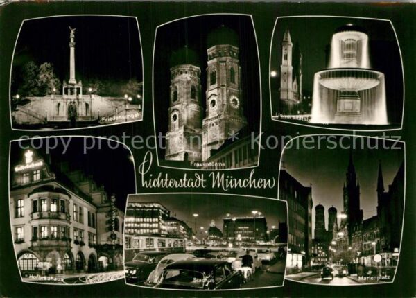 Muenchen Friedensengel Frauentürme Frauenkirche