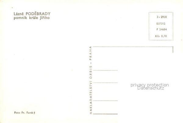 Lazne Podebrady Pomnik krale Jiriho Denkmal Reiterstand – Bild 2