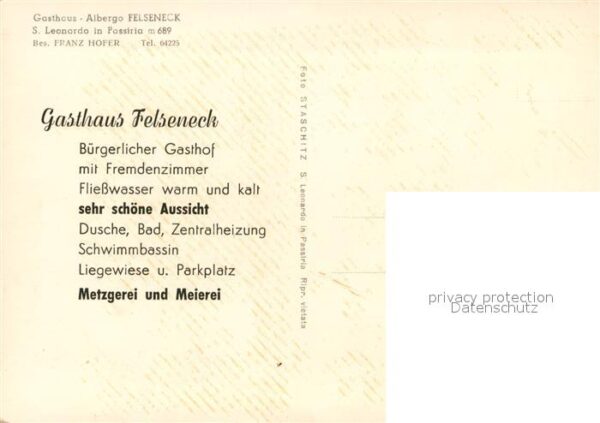 San Leonardo in Passiria Gasthaus Albergo Felseneck – Bild 2