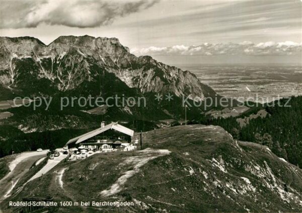 Rossfeldhuette Berghaus Schihütte Untersberg Fernsicht