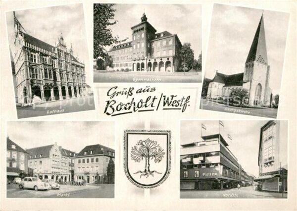 Bocholt Westfalen Rathaus Gymnasium Georgskirche Nordstra
