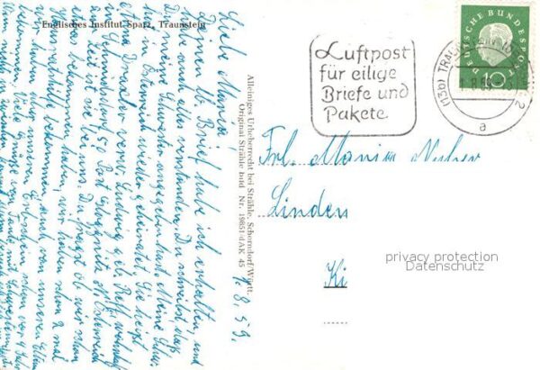 Traunstein Oberbayern Englisches Institut Sparz Fliegeraufnah – Bild 2