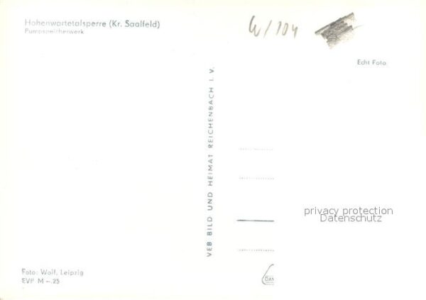Hohenwarte Hohenwartetalsperre Pumpspeicherwerk – Bild 2