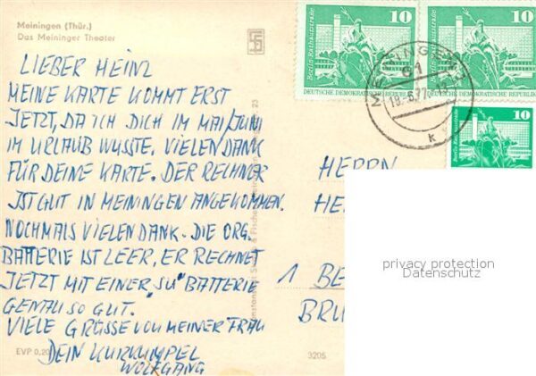 Meiningen Thueringen Meininger Theater Nachtaufnahme – Bild 2