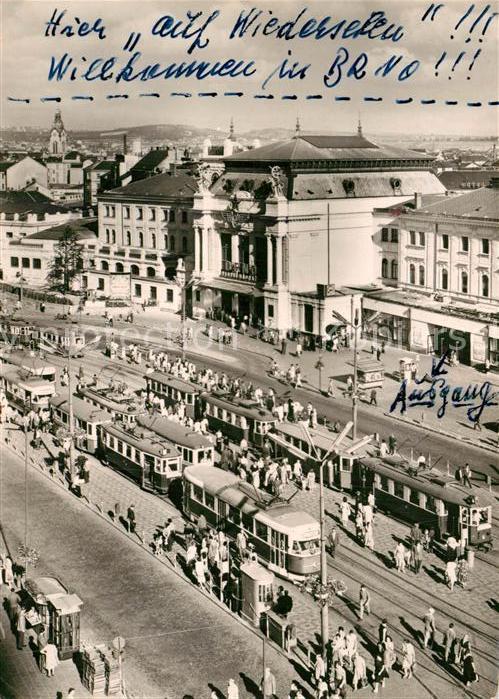 Brno Bruenn Hlavni nadrazi Hauptbahnhof Strassenbah