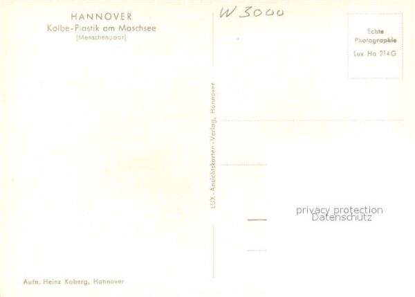Hannover Kolbe Plastik am Maschsee Menschenpaar – Bild 2