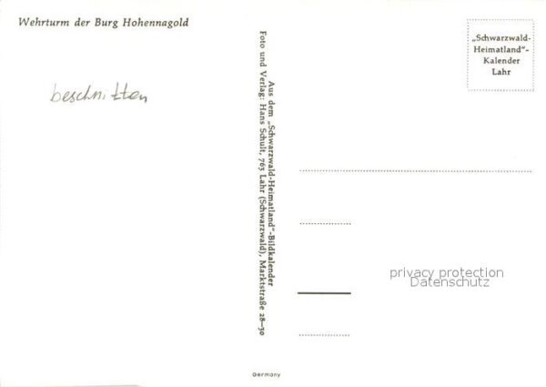 Nagold Wehrturm der Burg Hohennagold Schwarzwa – Bild 2