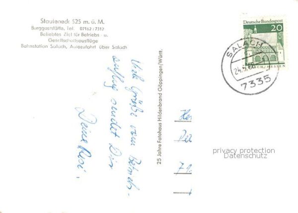 Salach Burgruine Staufeneck Berggaststätte – Bild 2