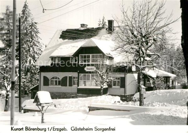 Baerenburg Sachsen Gästeheim Sorgenfrei Kurort im Winter H