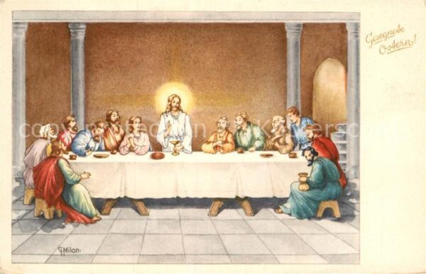Ostern Easter Paques Jesus Apostel Das letzte Abendmahl Küns