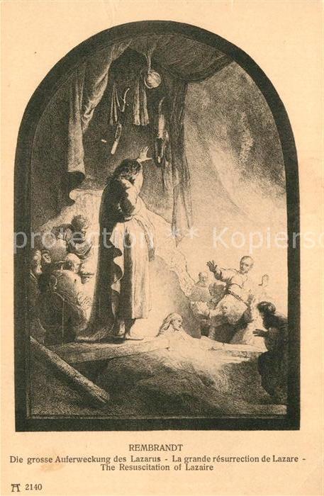 Rembrandt Die grosse Auferweckung des Lazarus Ack