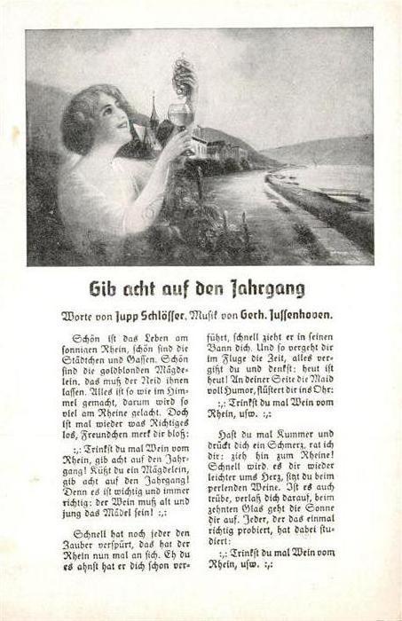 Liederkarte Gib acht auf den Jahrgang