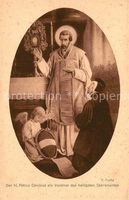 Kuenstlerkarte F. Fuchs Heiliger Petrus Canisius als V