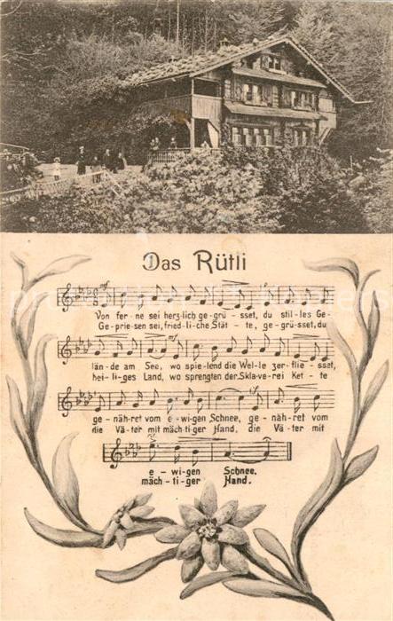 Liederkarte Das Rütli
