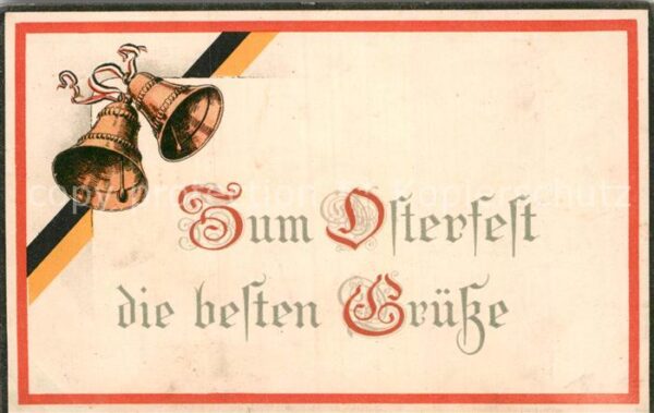 Ostern Easter Paques Glocken Schwarz-Weiss-Rot
