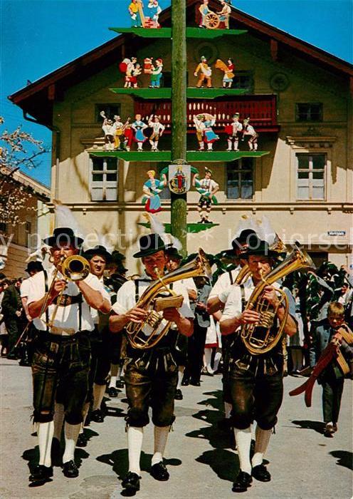 Musikanten Chiemsee Trachtenmusik Maibaum Posaune