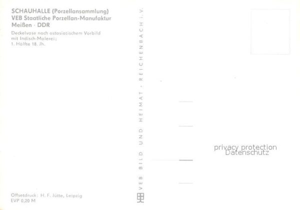 Vase Deckelvase Indisch-Malerei Schauhalle P – Bild 2