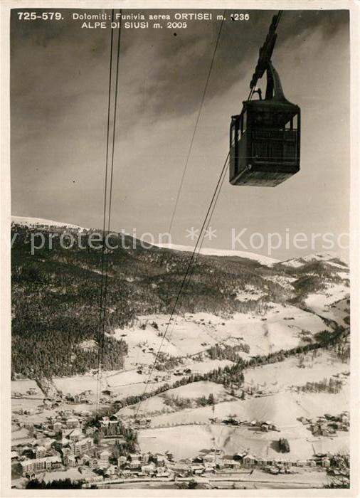 Seilbahn Funivia Ortisei Alpe di Siusi Dolomiti