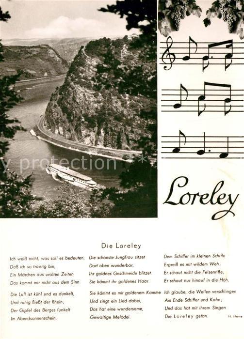Liederkarte Die Loreley H. Heine