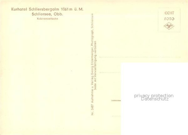 Seilbahn Kurhotel Schliersbergalm Schliersee – Bild 2
