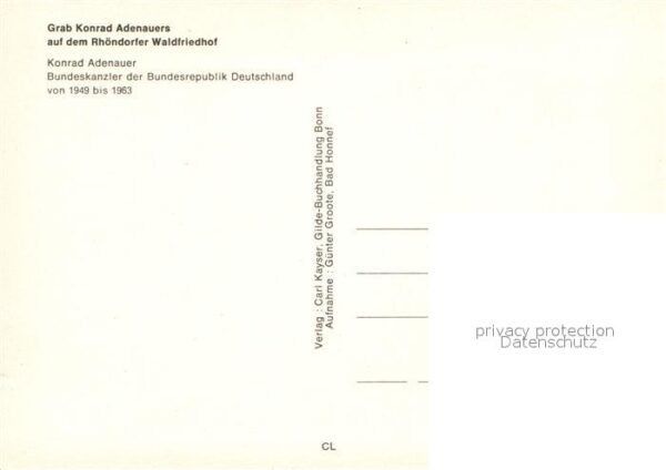 Tod Grab Konrad Adenauer Rhöndorf Waldfried – Bild 2
