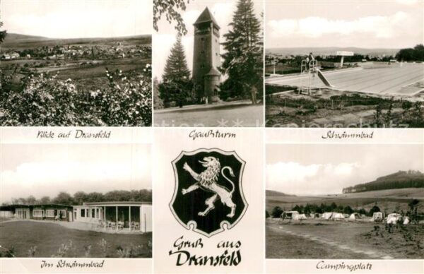Dransfeld Panorama Gaussturm Schwimmbad Campingpl